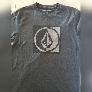 Volcom Stone Geometric Logo Graphic Tee Charcoal Grey Medium